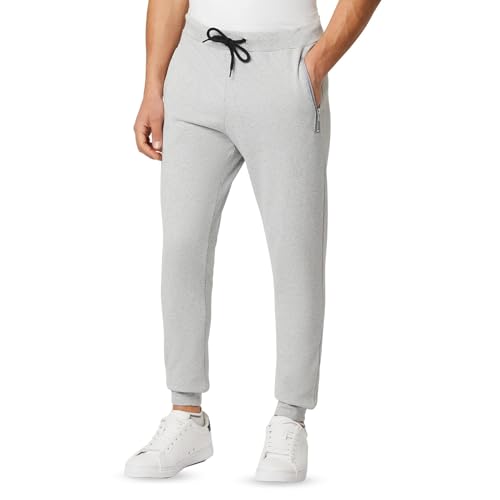 FM London, Slim Fit, Jogginghose für Herren, mit Reißverschlusstaschen, ideal für Alltag und Sport, HyFresh-Technologie, bequem, weich. von FM London