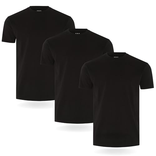 FM London Herren-T-Shirt (3/5er-Pack) - Hochwertige T-Shirts mit leicht tailliertem Design - Superweiches T-Shirt aus 100% Baumwolle - Stretch-Herren-T-Shirts für jeden Anlass geeignet von FM London