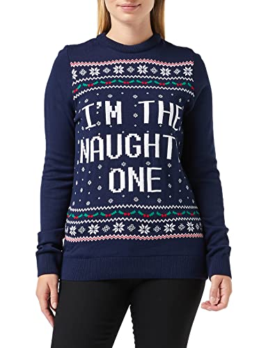 FM London Neuheit Weihnachtspullover für Damen | Damen Weihnachtspullover in Einer Reihe von Designs erhältlich | Geeignet für Weihnachtsfeiern und Arbeit während der Weihnachtszeit von FM London