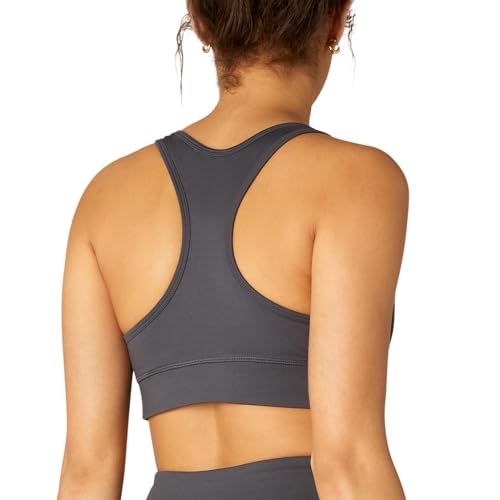 FM London Racerback Sport-BH für Damen , Nahtloser, stoßdämpfender Sport-BH für Fitness und Yoga , Gepolsterter Sport-BH, der fest aber sanft auf der Haut sitzt , Atmungsaktiver, stoßfester Sport-BH von FM London