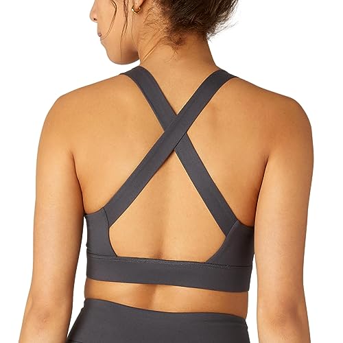 FM London Sport-BH mit Riemen für Damen , Nahtloser, stoßdämpfender Sport-BH für Fitness und Yoga , Gepolsterter Sport-BH, der fest, aber sanft auf der Haut sitzt , Atmungsaktiver von FM London