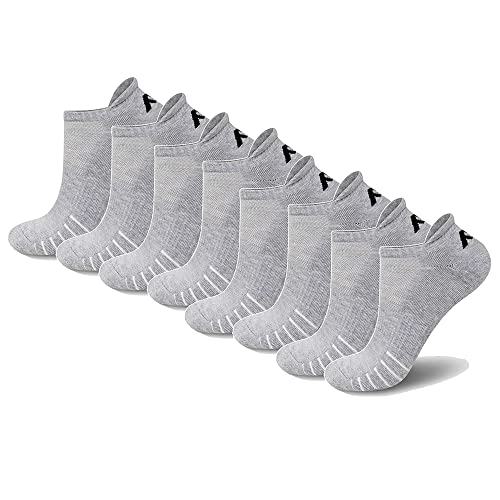 FM London (8er-Pack) gepolsterte Unisex-Sneakersocken | Knöchelsportsocken für Männer und Frauen mit hoher, schützender Fersenlasche zur Vermeidung von Blasen von FM London