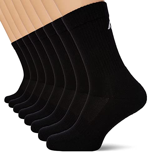 FM London (8er-Pack) gepolsterte Unisex-Sportsocken | Comfort Fit Damen und Herren Sportsocken mit verstärkter Ferse und Zehen | Geruchsresistente Turnsocken | Schwarze, Grey und weiße Socken von FM London