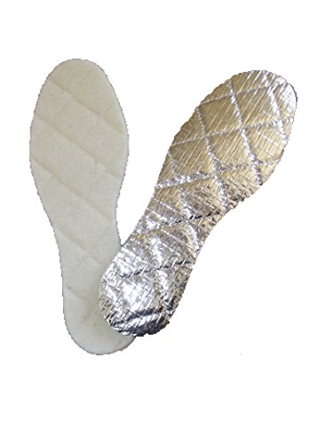 FM 2 Paar Thermo-Einlegesohlen mit Alu-Kältesperre und Wollschicht Größen 39 bis 47 (41) von FM