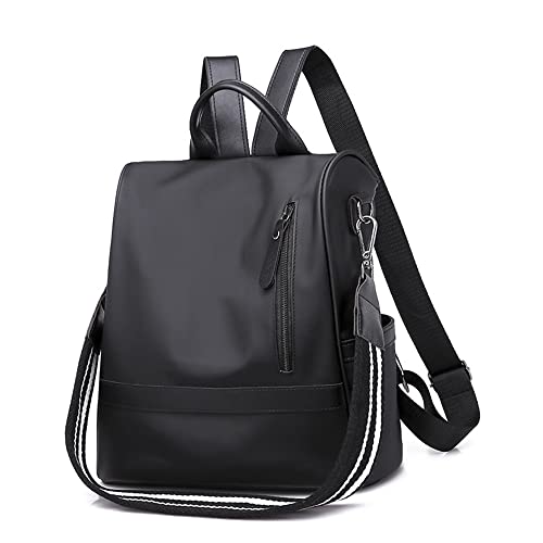 FM2018XSL Damen Rucksack Tragbarer Praktischer Wasserdicht Cityrucksack Handtasche Mini Tasche Daypack Backpack Women Elegant für Freizeit Schule Reisen Arbeit Schwarz von FM2018XSL