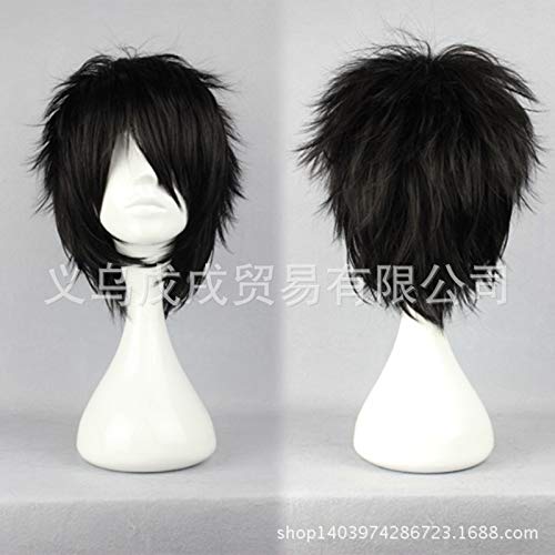 Anime Prinz von Tennis Mizuki Hajime Cosplay Perücke Schwarz Kurzes Glattes Haar Halloween Party Karneval Synthetische Rollenspiel Perücke Perücke -266A von FNBK