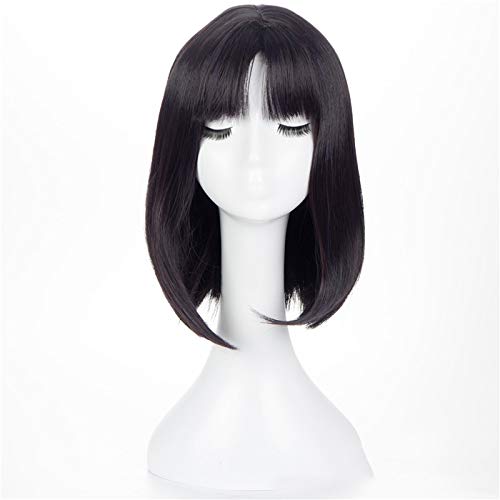 Anime Sailor Moon Sailor Saturn Cosplay Perücken Tomoe Hotaru Lila Schwarz Mix Kurz Bobo Synthetisches Haar Anime Kostüm Perücke + Perücke Cap kuj66888 von FNBK