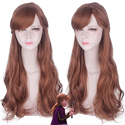 Anna Cosplay Perücke Prinzessin Braid Perücken Haar Lang Loose Wave Cosplay Perücken Halloween Hitzebeständige synthetische Perücke PL-331 von FNBK