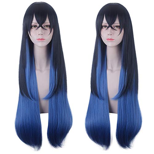 Dämonentöter Kimetsu no Yaiba Hashibira Inosuke Perücke Weiblich Lang Glatt Cosplay Haar Allmählich Blau Comiket Show Halloween PL-625 von FNBK