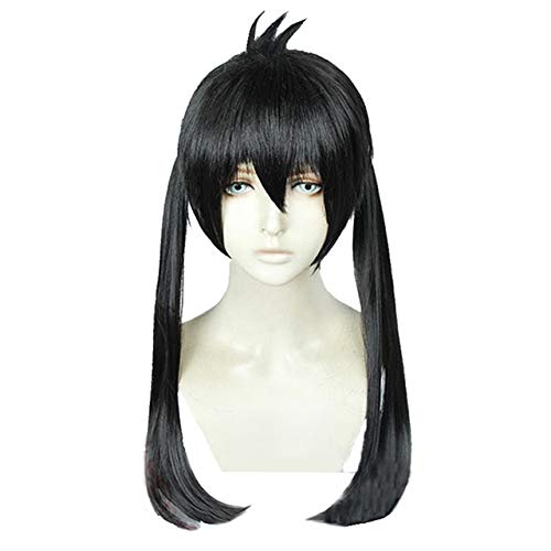 Fire Force Tamaki Kotatsu Schwarz Doppelpferdeschwanz Hitzebeständiges Faserhaar Anime Kostüm Cosplay Perücke One Size Kotatsu Tamaki von FNBK