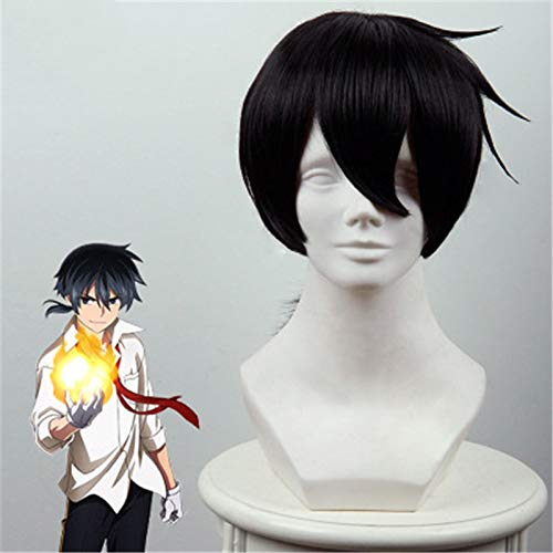 Glenn Radars Cosplay Perücke Hitzebeständiges synthetisches Faserhaar Schwarz mit Pferdeschwanz Anime Kostüm Perücken KUZZ8288 von FNBK
