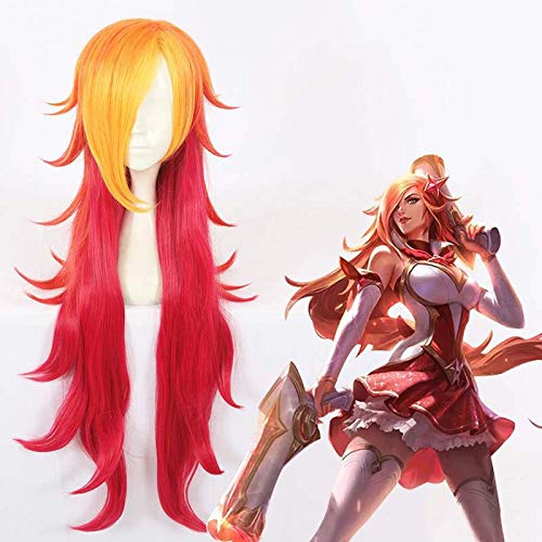 LOL Star Guardian Miss Fortune Perücken Cosplay Kostüm 80cm langes Gefälle Hitzebeständige Faserhaar Perücke 119D von FNBK