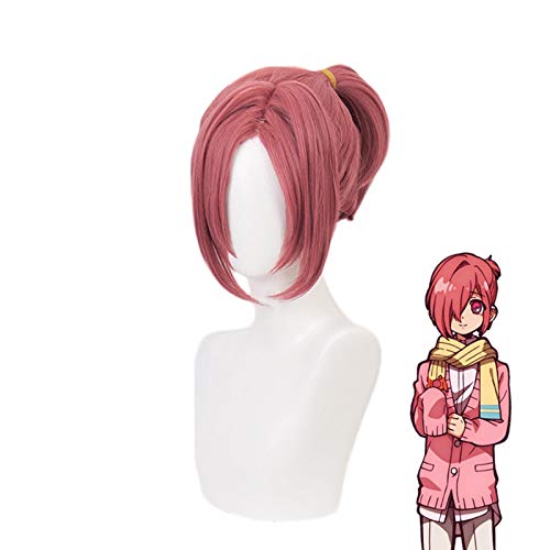 Mitsuba Pferdeschwanz kurze Perücke Cosplay Kostüm Jibaku Shounen Toilettengebundene Hanako Kun Hitzebeständige synthetische Haar Party Perücken QX-913 von FNBK