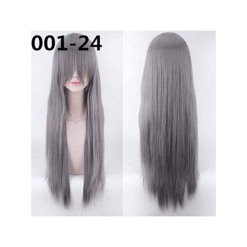 NEU 80cm lange Perücken Hochtemperatur Faser Synthetische Perücken Kostüm Cosplay Perücken Party Perücken 24 Farbe 001-24 von FNBK