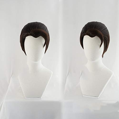 Rk800 Detroit: Mensch werden Connor Cosplay Perücke Slicked-Back Kurzes Kunsthaar Halloween Kostüm Rollenspiel Requisiten Perücken KUMZ2827 von FNBK