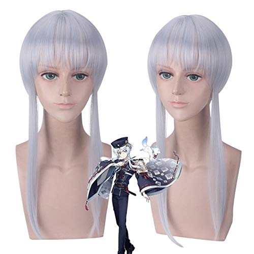 Spiel Touken Ranbu Online Hakusan Yoshimitsu Lange Perücke Cosplay Kostüm Hitzebeständiges Kunsthaar Männer Cosplay Perücken PL-156 von FNBK