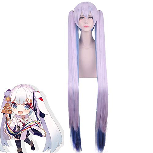 VOCALOID Hatsune Miku Schnee Miku Hexe Frauen Lange Pferdeschwänze Perücke Cosplay Kostüm YUKI MIKU Hitzebeständige synthetische Haarperücken CY120-27 von FNBK