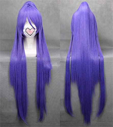 VOCALOID Kamui Gakupo Perücke Cosplay Kostüm Lila Lang Gerade Hitzebeständig Synthetisches Haar Peruca Anime Perücken mit Pferdeschwanz KUZZ049A von FNBK