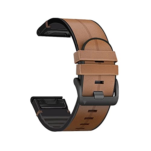 FNDWJ 22 x 26 mm Silikon-Lederarmband für Garmin Fenix 6X 6 Pro 7X 7 5X 5 Plus Epix 3HR 945 Smartwatch, Schnellverschluss-Armband, 22mm For Epix, Achat von FNDWJ