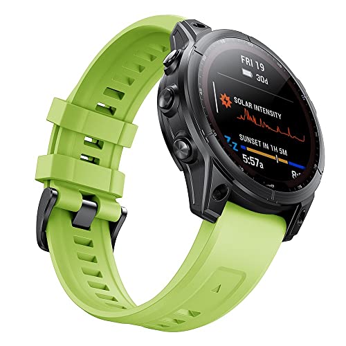 FNDWJ 22 x 26 mm offizielle Schnalle Smartwatch-Armbänder für Garmin Fenix 7 7X 7S 6X 5X 5 Plus 3HR 935 945 Schnellverschluss-Armband aus Silikon, 22 mm, Achat von FNDWJ