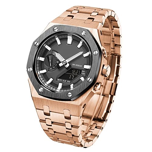 FNDWJ 5. GA2100 Mod-Kit, Metall-Uhrenarmband-Modelle für GA2100/GA2110, Herren-Uhren-Modding, Ersatzzubehör mit Bodenabdeckung, Einheitsgröße, Achat von FNDWJ