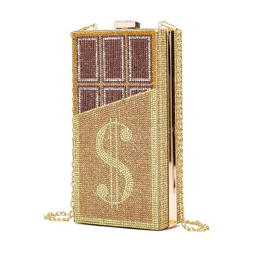 FNDWJ Acryl-Diamant-Dollar-Tasche für Damen, Clutch, Dollar-Tasche, Handy-Tasche, goldfarben, Einheitsgröße FNDWJ Acryl-Diamant-Dollar-Tasche für Damen, Clutch, Dollar-Tasche, Handy-Tasche, goldfarben, Einheitsgröße von FNDWJ