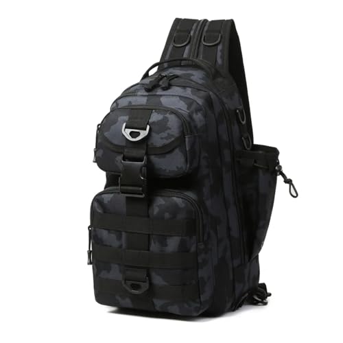 FNDWJ Angelköder-Rucksack für Herren, Ausrüstung, Köder, Brusttasche, multifunktional, taktisch, Outdoor, Reisen, Camping, Schlinge, Fischausrüstungstaschen, Schwarz-Camo, Einheitsgröße, Handwerker FNDWJ Angelköder-Rucksack für Herren, Ausrüstung, Köder, Brusttasche, multifunktional, taktisch, Outdoor, Reisen, Camping, Schlinge, Fischausrüstungstaschen, Schwarz-Camo, Einheitsgröße, Handwerker von FNDWJ