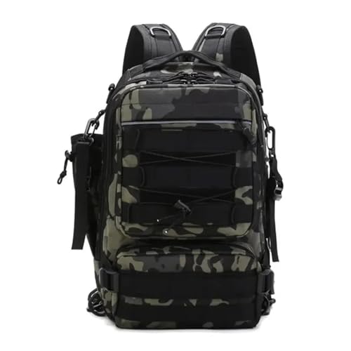 FNDWJ Camping-Rucksack, Angelzubehör, Aufbewahrungstasche, Herren, Outdoor-Schulter-Angelköder, Ausrüstungstaschen mit Rutenhalter, Jagd, Wandern, Black CP, Einheitsgröße, Handwerker FNDWJ Camping-Rucksack, Angelzubehör, Aufbewahrungstasche, Herren, Outdoor-Schulter-Angelköder, Ausrüstungstaschen mit Rutenhalter, Jagd, Wandern, Black CP, Einheitsgröße, Handwerker von FNDWJ