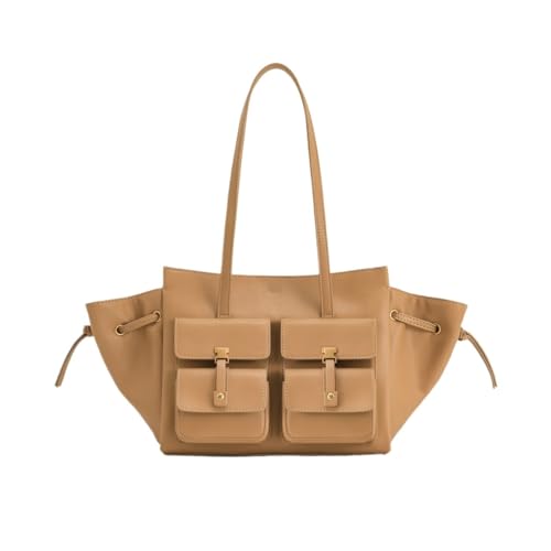 FNDWJ Dumpling Bun Damen-Tragetasche, einfarbig, Schultertasche, Unterarmtasche für Damen, aprikose, 45-13-22cm von FNDWJ