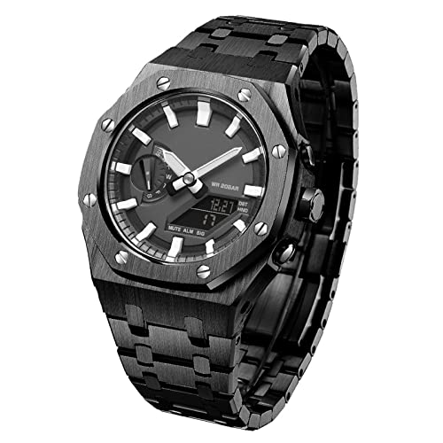 FNDWJ GA2100 Uhrenarmbänder für GA2100SKE-7A, Modell Eiche, Ganzmetall, mit Bodenabdeckung, Einheitsgröße, Achat von FNDWJ