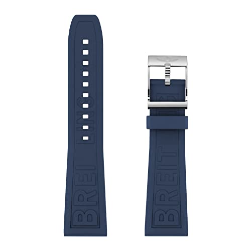 FNDWJ Gummi-Uhrenarmband 22 mm 24 mm für Breitling-Armbänder für Avengers Navigtimer World, wasserdichtes weiches Uhrenarmband mit Schnalle (Farbe: 303S, Größe: 24 mm) von FNDWJ