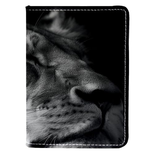 FNETJXF Reisepasshülle Damen, Reisepasshülle, Reisedokumenten-Halter, Löwentier Grau, Muster 2041, 10x14cm/4x5.5 in FNETJXF Reisepasshülle Damen, Reisepasshülle, Reisedokumenten-Halter, Löwentier Grau, Muster 2041, 10x14cm/4x5.5 in von FNETJXF