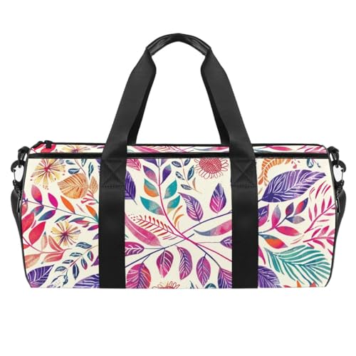 Turnbeutel für Damen, Sporttasche, Gym Duffle Bag, Travel Duffel Bag für Flugzeug, Ethno Mandala Libelle Rosa, Muster 728, 45x23x23cm(17.7x9x9in) von FNETJXF