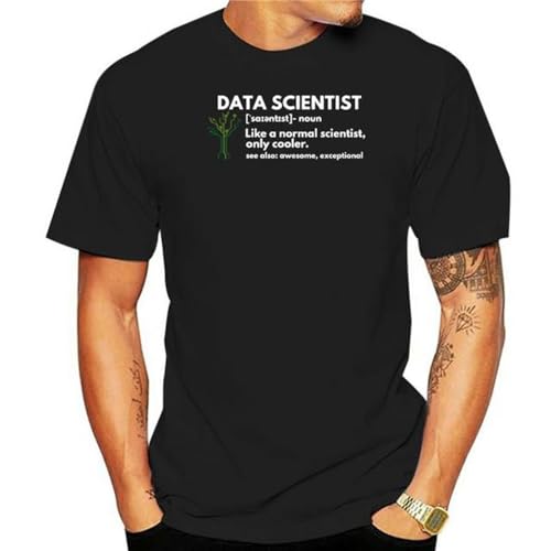 Data Scientist Definition Funny Computer Science T-Shirt T-Shirt Tees Special High Street Cotton Men's Top T-Shirts Novelty Black M von FNHXAKTA