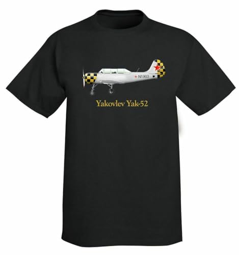 Yakovlev Yak-52 Airplane T-Shirt - Personalized with Your Black XL von FNHXAKTA