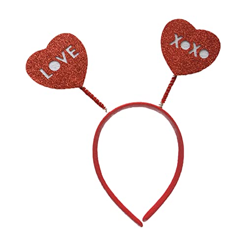 # 2021 New Love Stirnband Valentinstag Pailletten Schnalle Party Scenic Konzert Europäisches und Amerikanisches Erwachsenes Frühlingsherz Stirnband (A, One Size) von FNKDOR