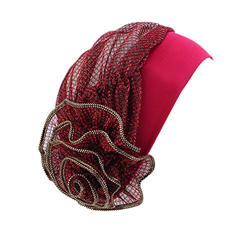 2022 Frauen Kopftuch Hut Mütze Haar Schal Turban Kopftuch Turban Hüte Kopfbedeckung#64 von FNKDOR