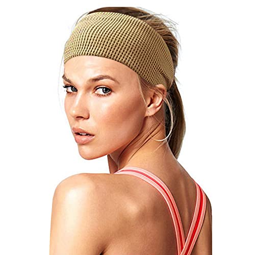 2022 Geknotete Elastizität Stirnbänder für Mädchen Mode für Frauen breites Stirnband Yoga festes Stirnband Boho Sport Stirnbänder Stirnband von FNKDOR