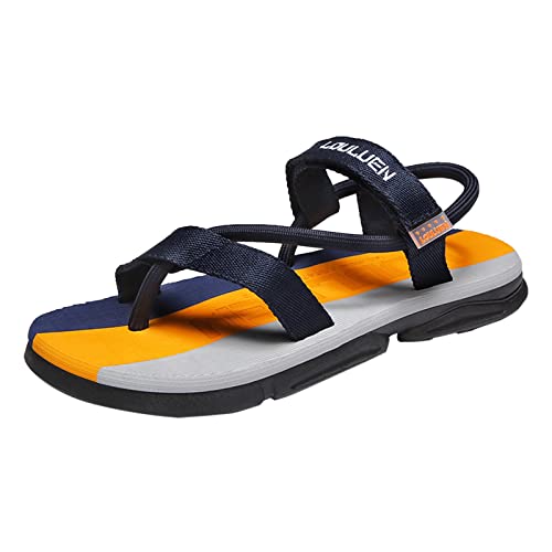 #3 Männer Modische Flat Toe Flip Flops Flat Beach Flip Flops Fashion Toe Flip Flops Sandalen (Blue, 41) von FNKDOR