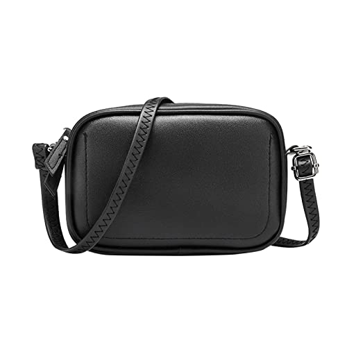 FNKDOR 2023 Damen Umhängetasche Mode Einfach Einfarbig Leicht Bequemer Schultergurt Große Kapazität (Black, One Size) von FNKDOR