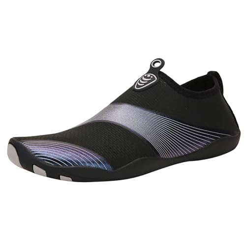 FNKDOR Barfuss Schuhe Herren Strandschuhe Aquaschuhe Badeschuhe Barfußschuhe Outdoor Günstig Schwimmschuhe Surfschuhe Gr.40-46 (Silver, 41) von FNKDOR