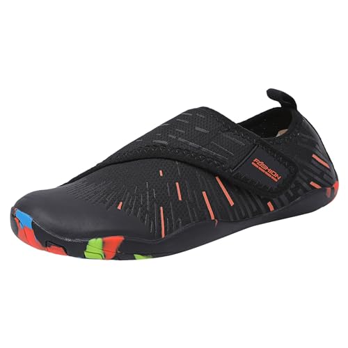 FNKDOR Barfuss Schuhe Unisex Herren und Damen Aquaschuhe Badeschuhe Barfußschuhe Outdoor Günstig Schwimmschuhe Strandschuhe Surfschuhe Gr.35-46 (Orange, 46) von FNKDOR