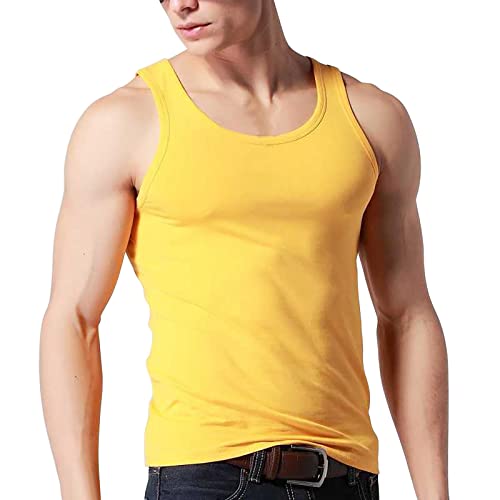 FNKDOR Classics Herren Tank Top Slim fit Rundhals Baumwolle Unterhemd Muskelshirt#2 von FNKDOR