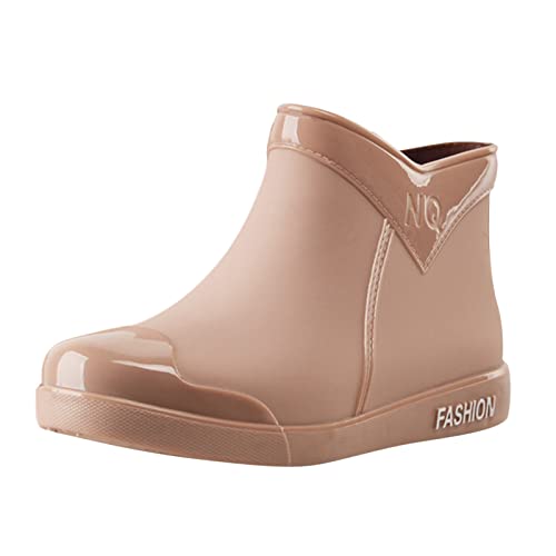 FNKDOR Gummistiefel Damen Kurz Weitschaft Flach Regenstiefel FNKDOR Gummistiefel Damen Kurz Weitschaft Flach Regenstiefel von FNKDOR