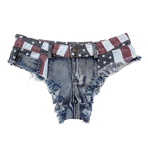 FNKDOR Jeans Shorts Damen Sommer Kurze Hosen Damen Low Waist Denim Hotpants Sexy Nachtclub Shorts von FNKDOR