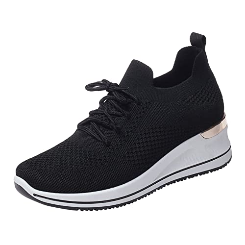 FNKDOR Slip On Sneakers Damen mit Schnürsenkel Keilsneaker Mesh Atmungsaktiv Sportschuhe Turnschuhe Laufschuhe FNKDOR Slip On Sneakers Damen mit Schnürsenkel Keilsneaker Mesh Atmungsaktiv Sportschuhe Turnschuhe Laufschuhe von FNKDOR