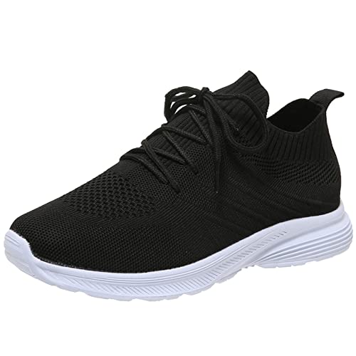 FNKDOR Slip On Sneakers Damen mit Schnürsenkel Mesh Atmungsaktiv Sportschuhe Turnschuhe Laufschuhe#54 von FNKDOR