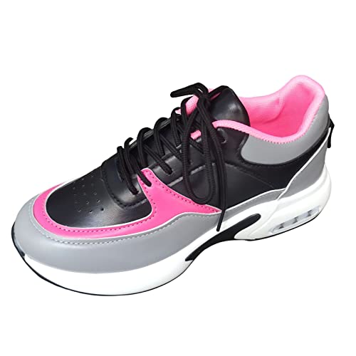 FNKDOR Sneaker Sportschuhe für Damen Klassisch Schnürschuhe Turnschuhe Laufschuhe Plateausneaker#58 von FNKDOR