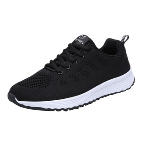 FNKDOR Sneaker & Sportschuhe für Damen Atmungsaktiv Weicher Stretch Colour Blocking, für Sommer und Herbst (Black, 35) von FNKDOR