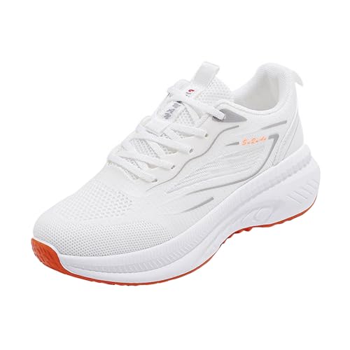 FNKDOR Sneaker & Sportschuhe für Damen Atmungsaktiv Weicher Stretch Cool Farbverläufe, für Sommer und Herbst (White, 36) von FNKDOR